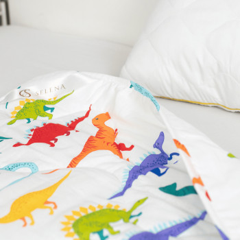 Одеяло детское  140х205 (см) ДИНО  (синтепон, поплин) 